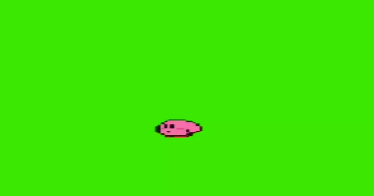 8 Bit Kirby Green Screen Meme Download Video