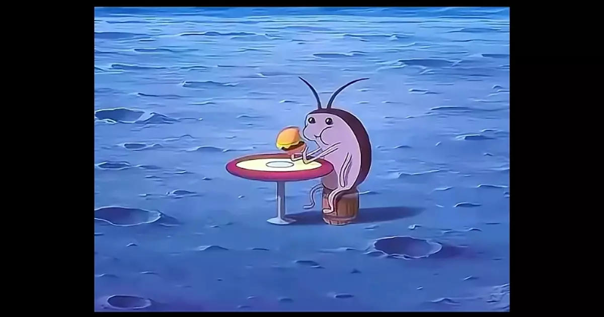 A Cartoon Character Eating Burger Meme Download Video