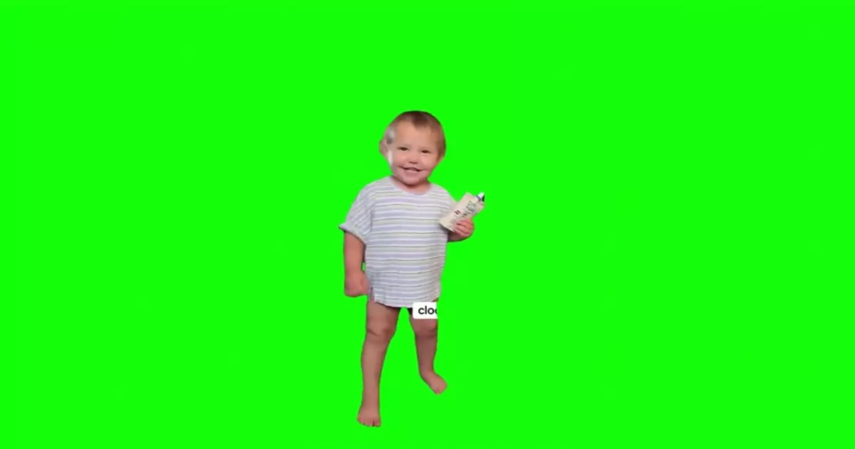 Baby Doing Clock It Green Screen Meme Download Video