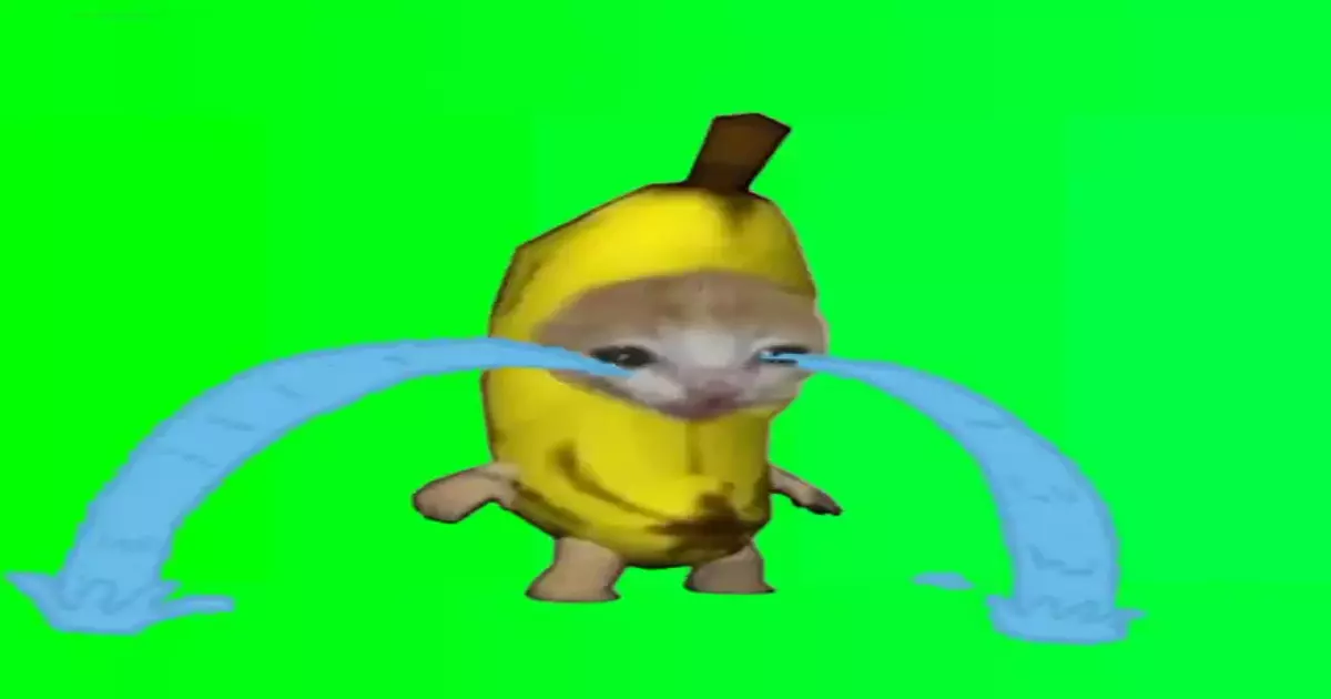 Banana Cat Crying Green Screen Meme Download Video
