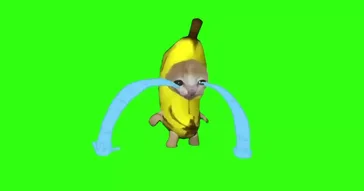 Banana Cat Crying Green Screen Meme Download | Video & Audio Meme Video