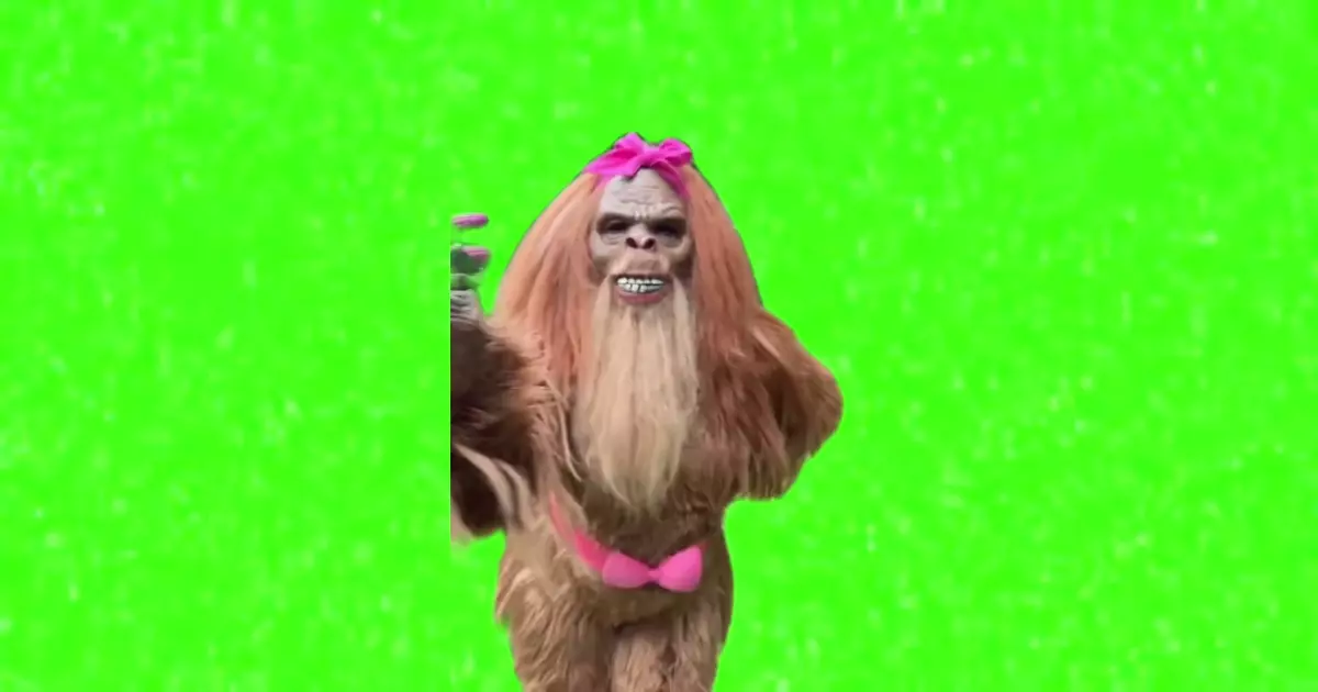 Bigfoot Bae Caught On Camera Green Screen Meme Download Video