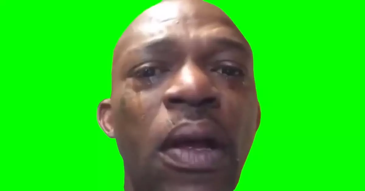 Black Man Crying Green Screen Meme Download Video
