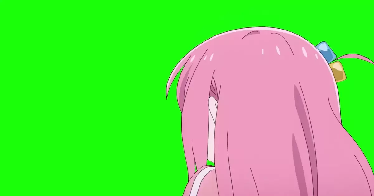 Bocchi The Rock Hitori Hiding Her Face Green Screen Meme Download Video