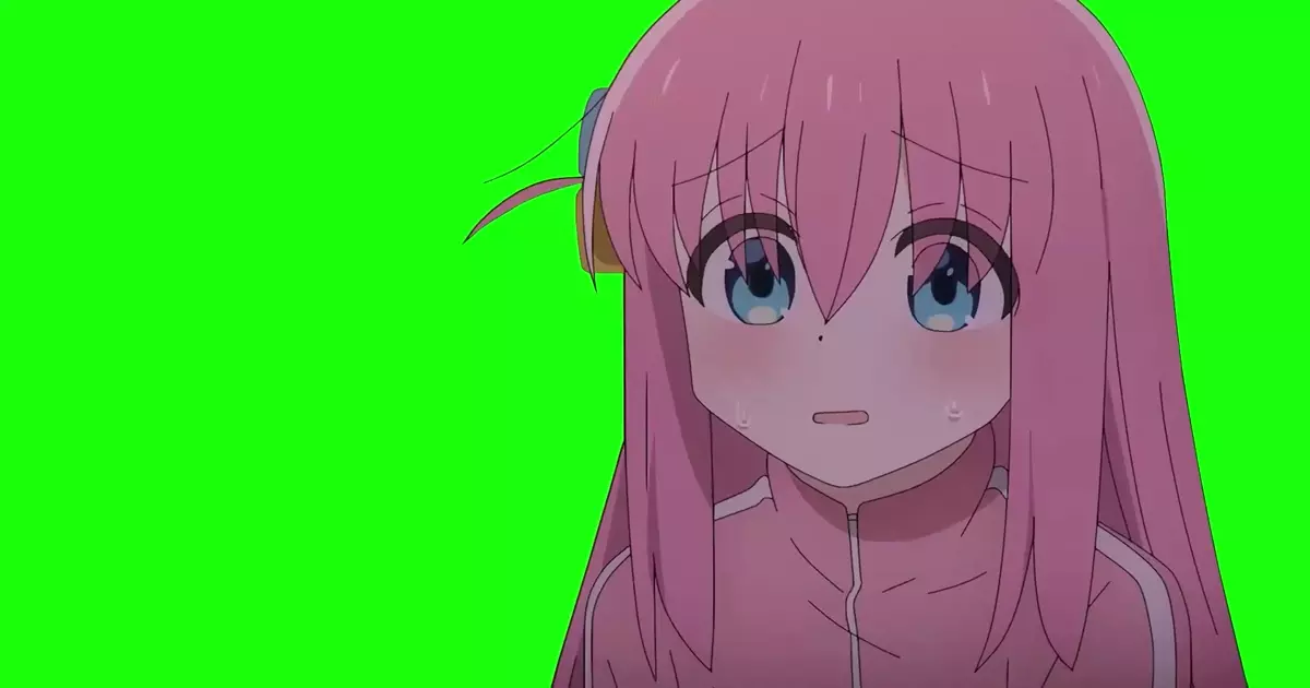 Bocchi The Rock Hitori Is Astonished Green Screen Meme Download Video