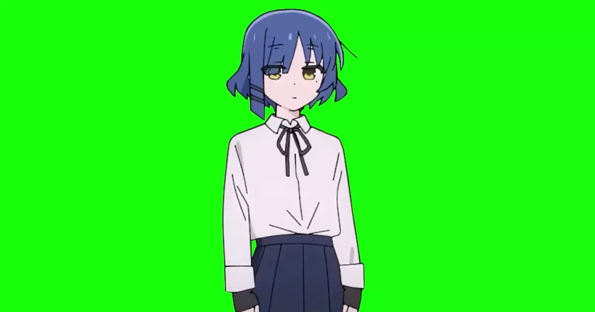 Bocchi The Rock Ryo Pointing Her Fingergreen Screen Meme Download Video