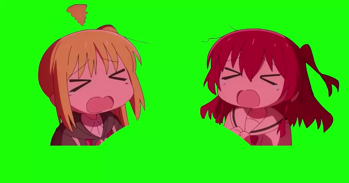 Bocchi The Rock Shouting Nijika Ikuyo Expressionless Ryo Hitori Green Screen Meme Download Video