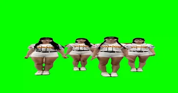 Cheerleaders Pikki Pikki Dance Green Screen Meme Video