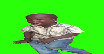 Child Crying Laughing Same Time Green Screen Meme Video