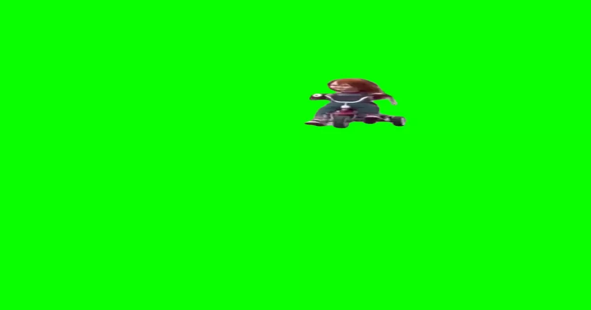 Chuck Riding Tricycle Green Screen Meme Download Video