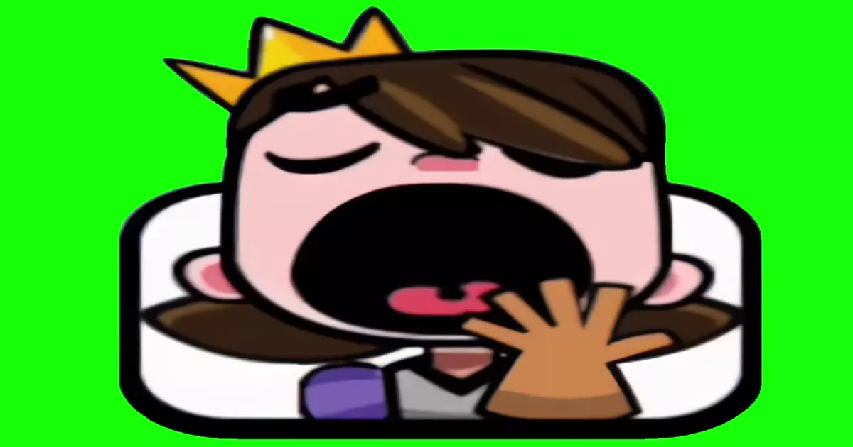 Clash Royale Princess Yawning Emote Green Screen Meme Download Video