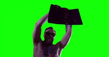 Conor Mcgregor Caveman Eating Paper Green Screen Meme Video