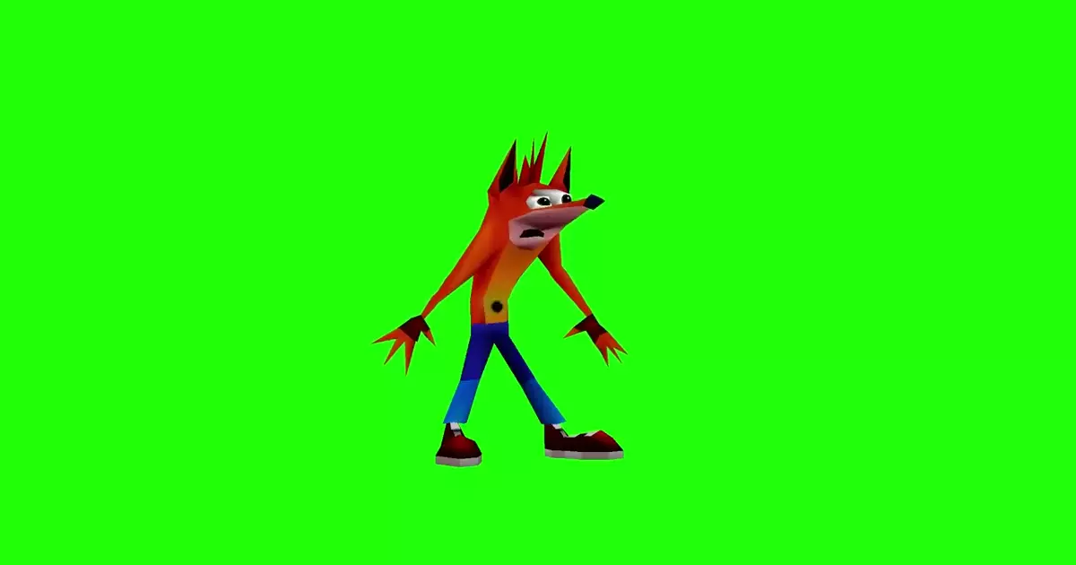 Crash Bandicoot Woah Green Screen Meme Download Video