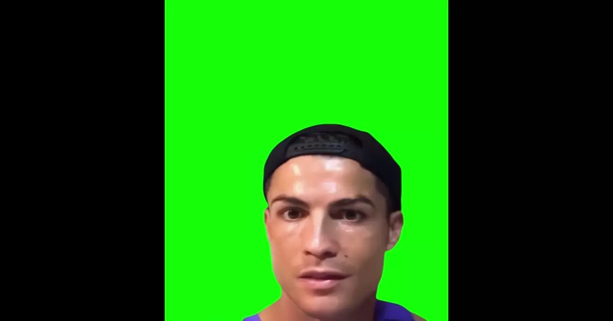 Cristiano Ronaldo Showing Around Green Screen Meme Download Video