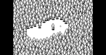 Crowd Stepping Back From A Man Meme Video