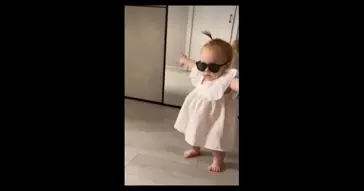 Cute Baby Dancing With Sunglasses Meme Video