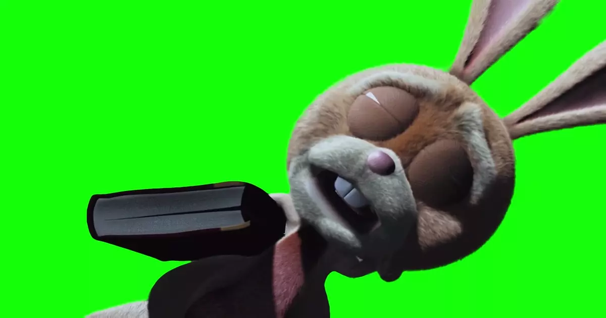 Horror Rabbit Meme Evil Bunny Rabbit Laughing Green Screen Meme Download