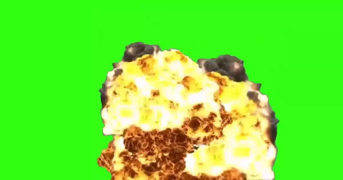Explosion And Smoke Green Screen Meme Download Video