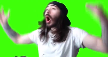 Explosive Celebratory Reaction Green Screen