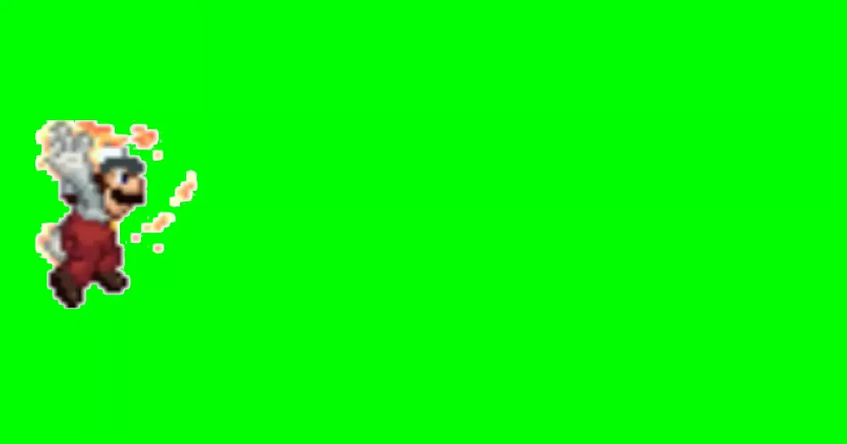 Final Smash Mario Version Pixels Green Screen Meme Download Video