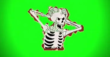 Full Skeleton Green Screen Meme Video
