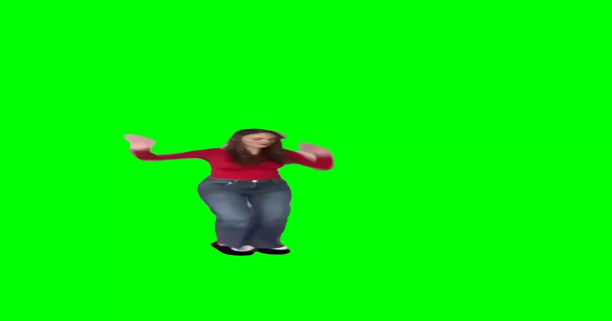 Girl Rave Dance Green Screen Meme Download Video