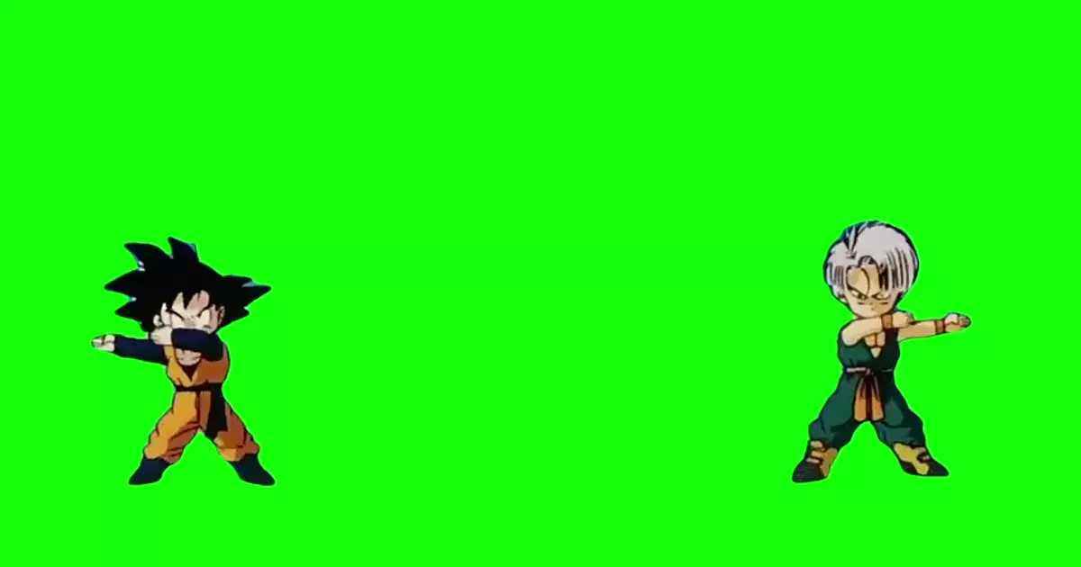 Goten And Trunks Fusion Green Screen Meme Download Video