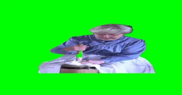 Grandma Making Butter Green Screen Meme Video