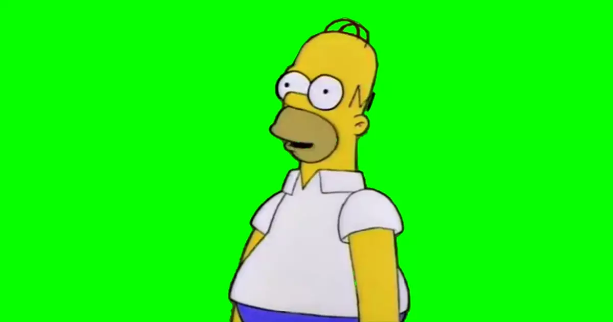 Homer Disappears Into Bushes Green Screen Meme Download Video