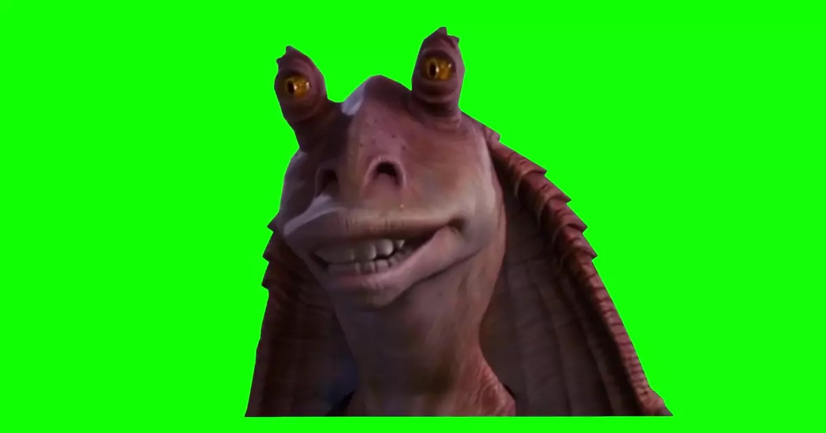 Jar Jar Binks Smile Green Screen Meme Download Video
