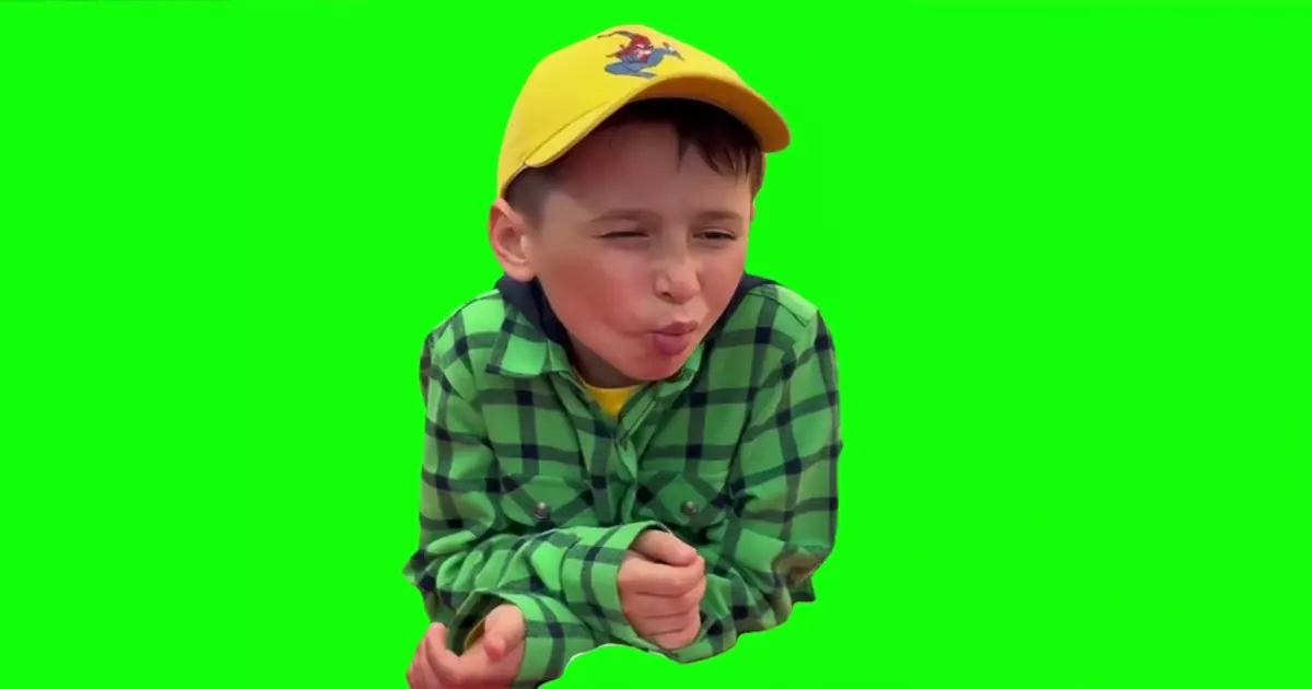 Kid Chewing Green Screen Meme Download Video