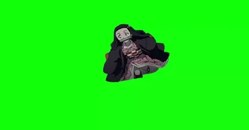 Kimetsu No Yaiba Small Nezuko Running Green Screen Meme Video
