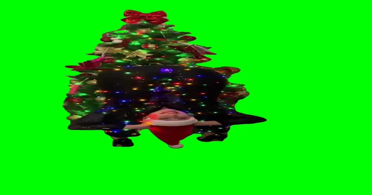 Lady Christmas Tree Green Screen Meme Download Video