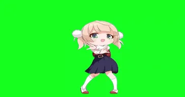 Anime Girl Ui Shigure Dance Green Screen Meme Download Video