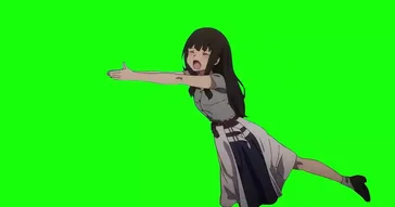 Lycoris Recoil Takina Rejoices Green Screen Meme Download Video