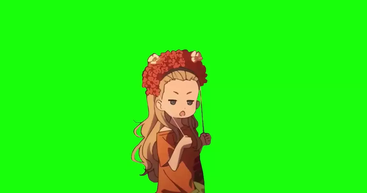 Lycoris Recoil Kurumi Aloha Green Screen Meme Download Video