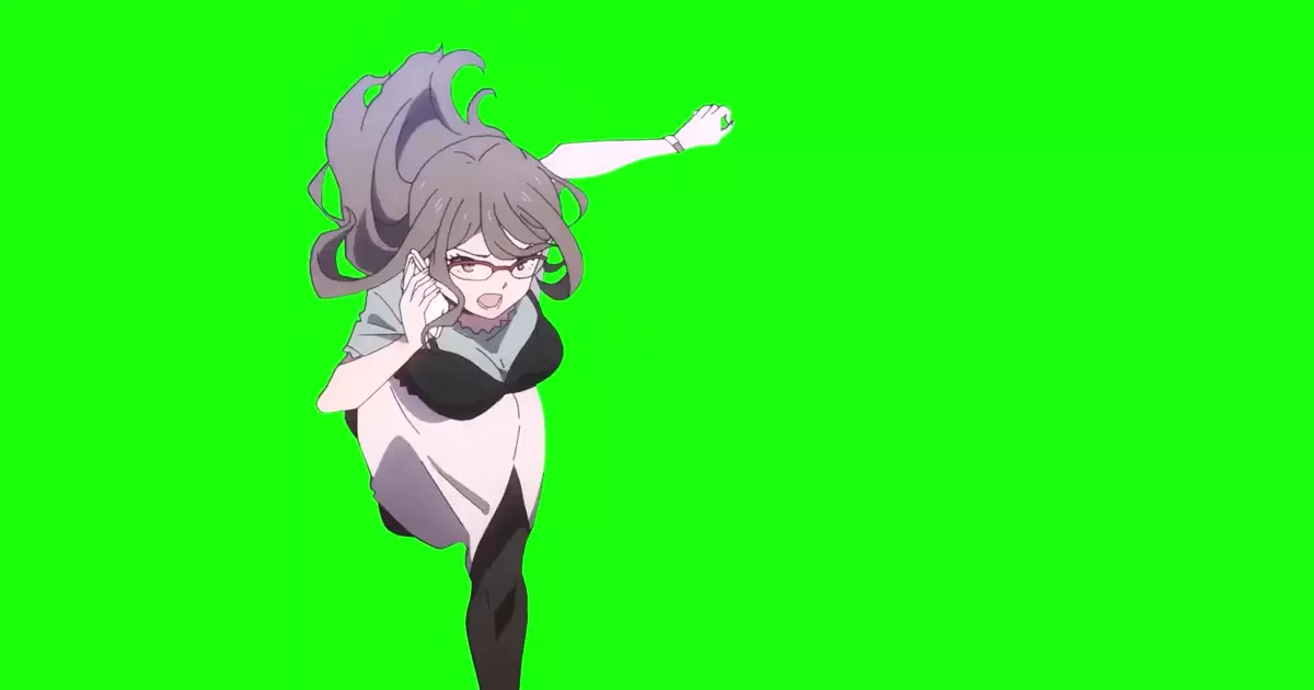 Lycoris Recoil Mizuki Running Green Screen Meme Download Video