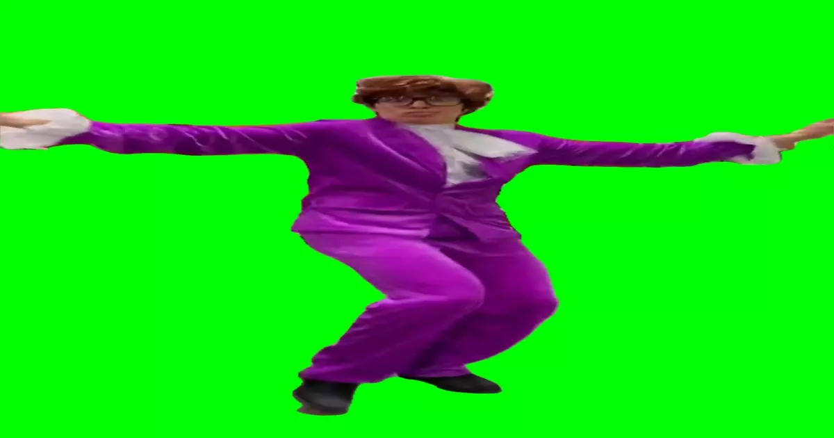 Man In Purple Suit Dancing Green Screen Meme Download Video