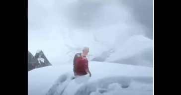 Man In Red Tshirt Walking In Snow Trending Game Instagram Meme Video