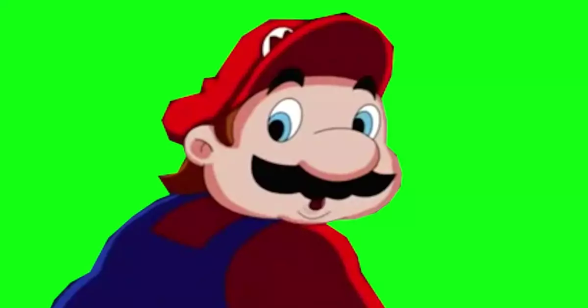 Mario From Hotel Mario Green Screen Meme Download Video
