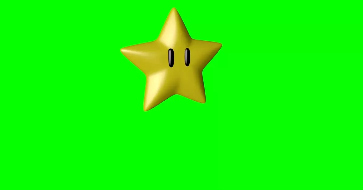 Mario Star Spinning Green Screen Meme Download Video