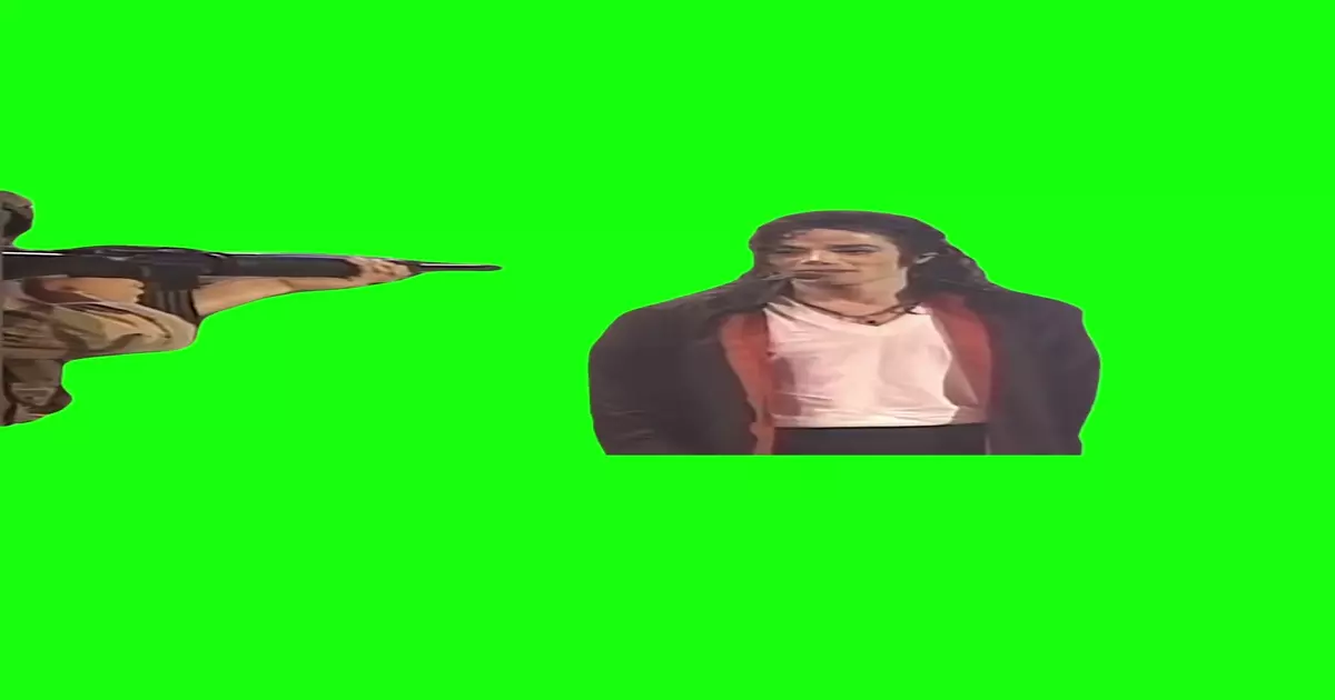 Michael Jackson Lowering A Gun Green Screen Meme Download Video