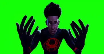Miles Morales Running From Miguel O Hara Spider Man Across The Spider Verse Green Screen Meme Video