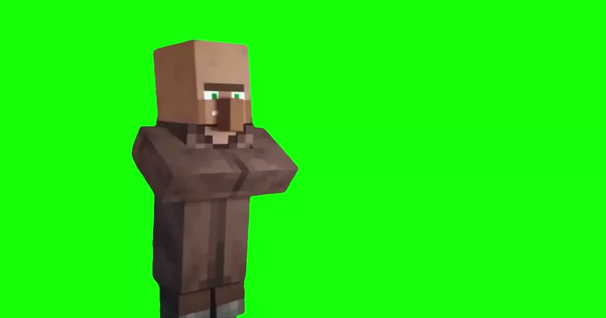 Minecraft Farm Villager Green Screen Meme Download Video
