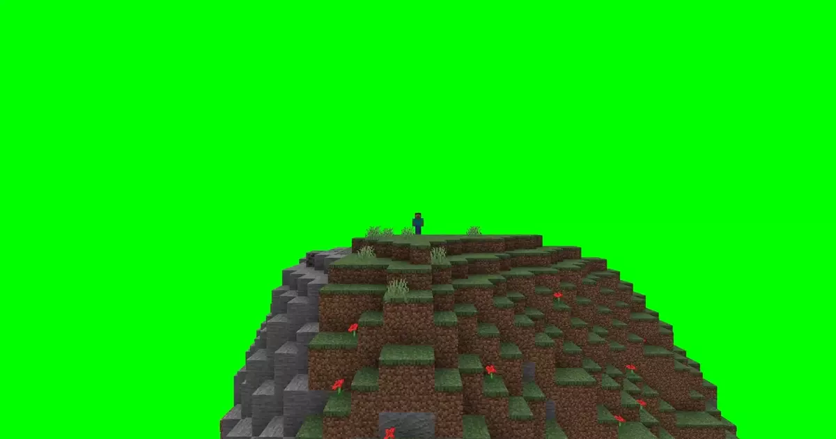 Minecraft Steve Jumps Off Cliff Green Screen Meme Download Video