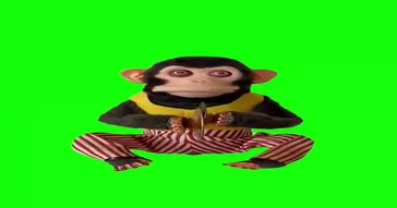 Monkey Cymbal Jolly Chimp Green Screen Meme Video