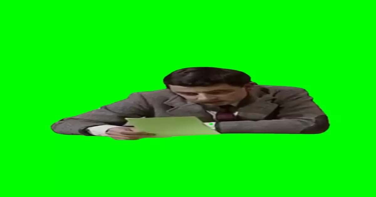 Mr Bean Looking At Paper Green Screen Meme Download Video