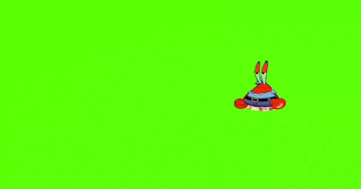 Mr Krabs Walking Green Screen Meme Download Video