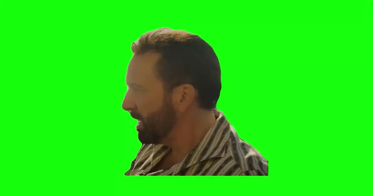 Nicolas Cage And Pedro Pascal Car Green Screen Meme Download Video