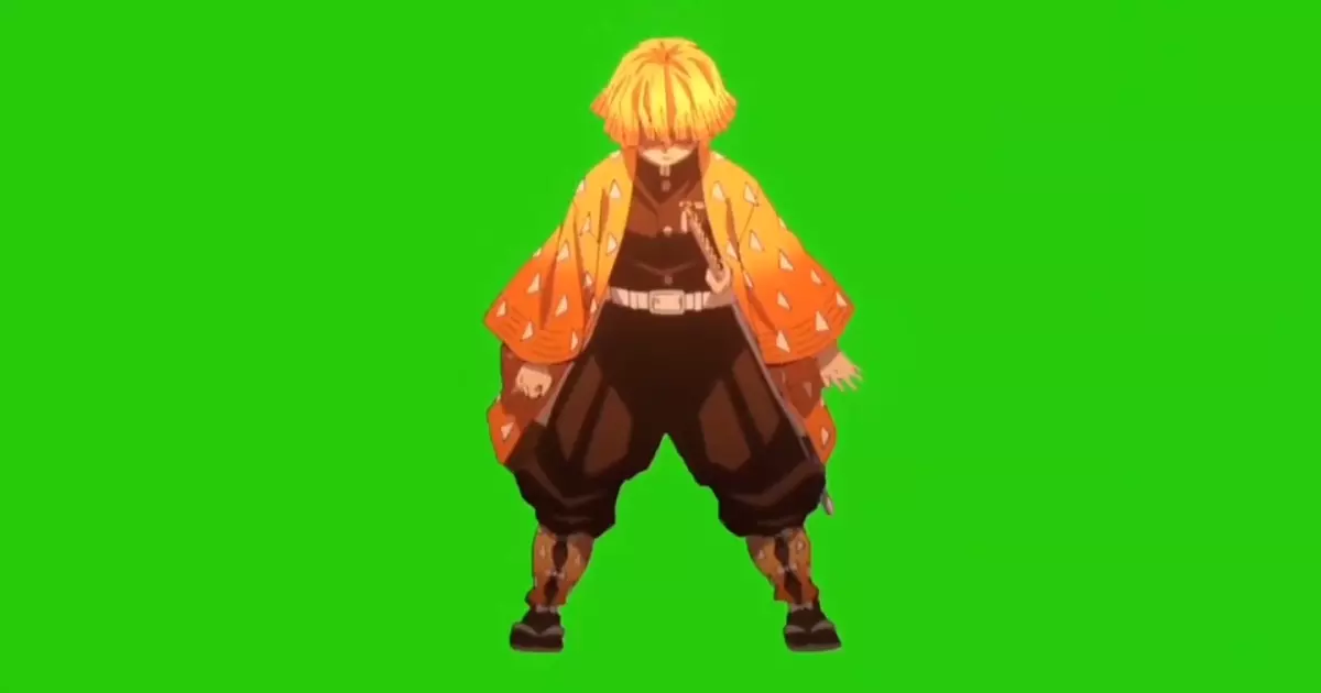 Ntisu Thunder Breathing First Form Green Screen Meme Download Video
